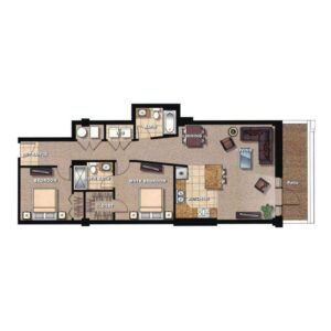 2 bedroom apartment for rent