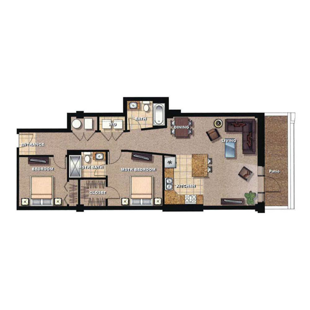 2 bedroom apartment for rent